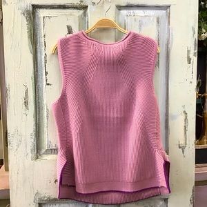 New Pink Knit Sweater Vest
